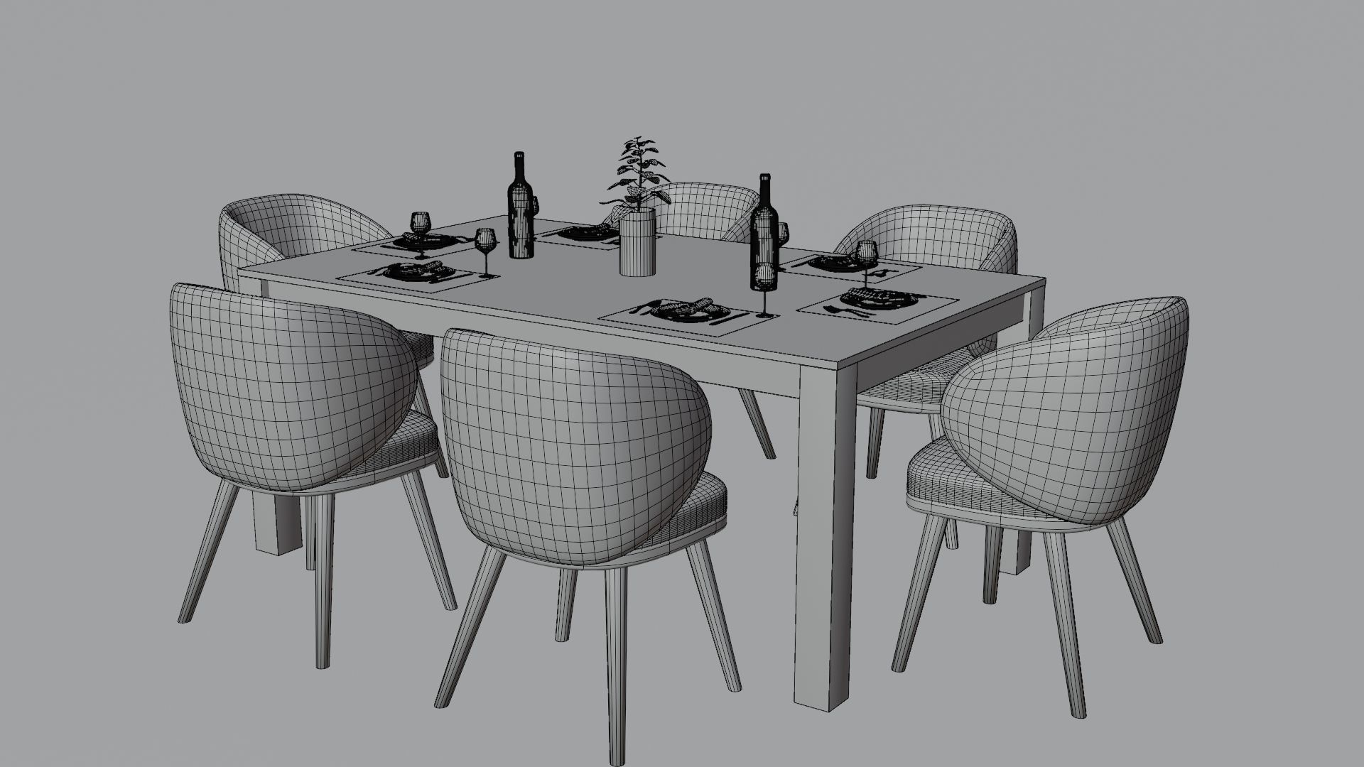 Dining  3D model_2