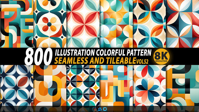 800 illustration colorful pattern-Vol52-8K Res  Texture