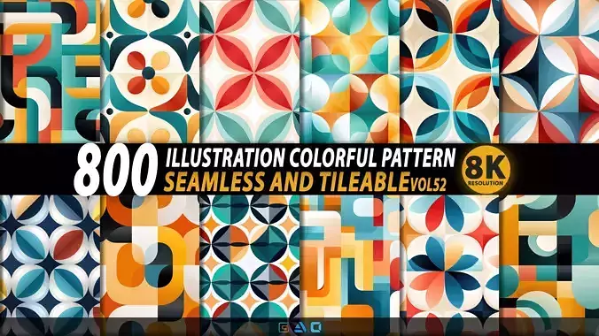 800 illustration colorful pattern-Vol52-8K Res 