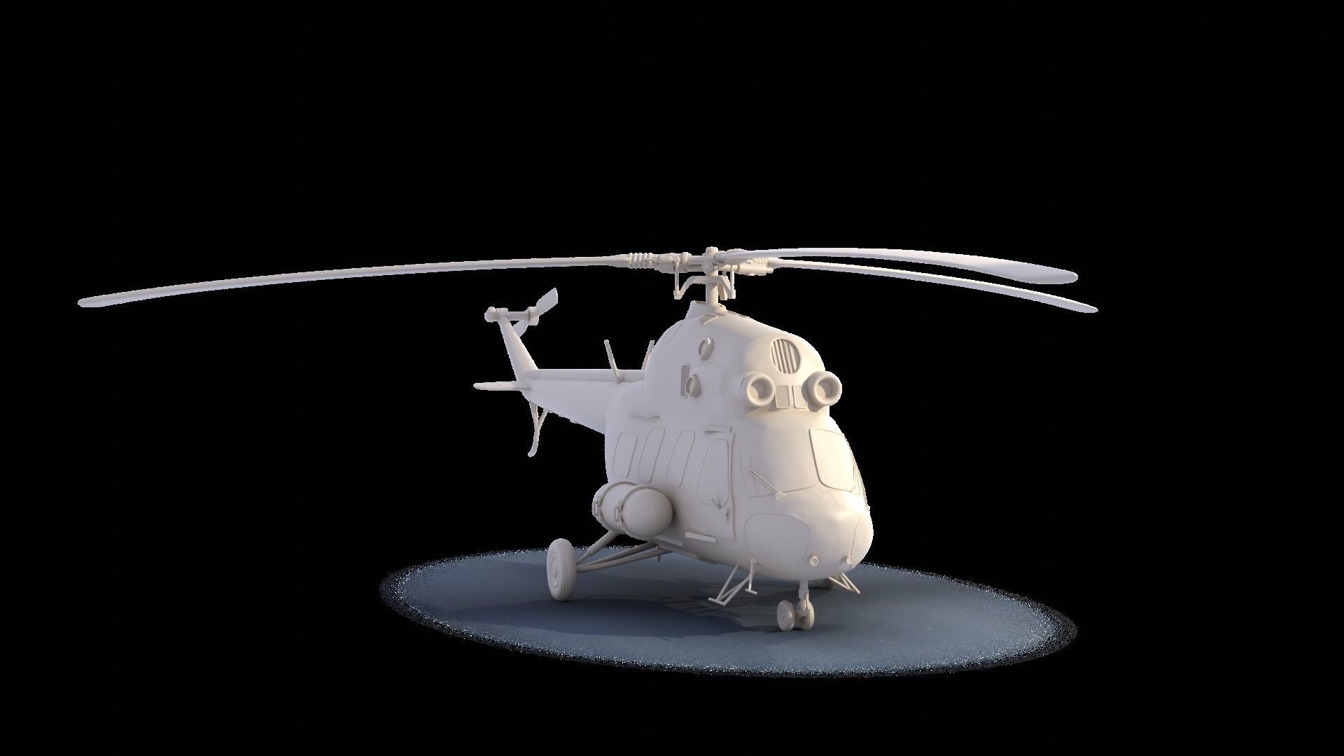 MI-2 helicopter 3D print model_8