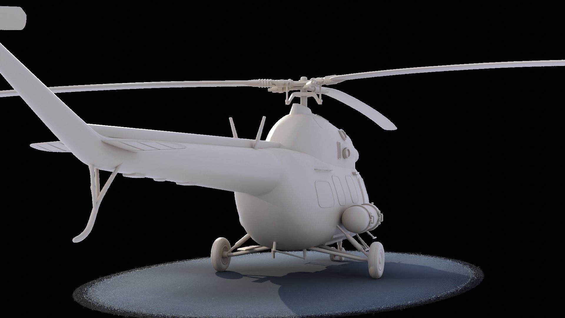 MI-2 helicopter 3D print model_3