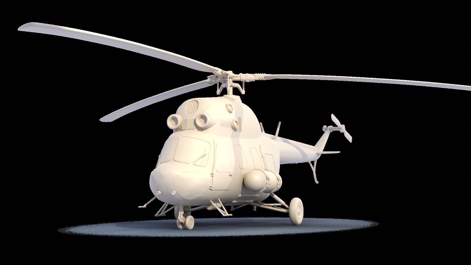 MI-2 helicopter 3D print model_5