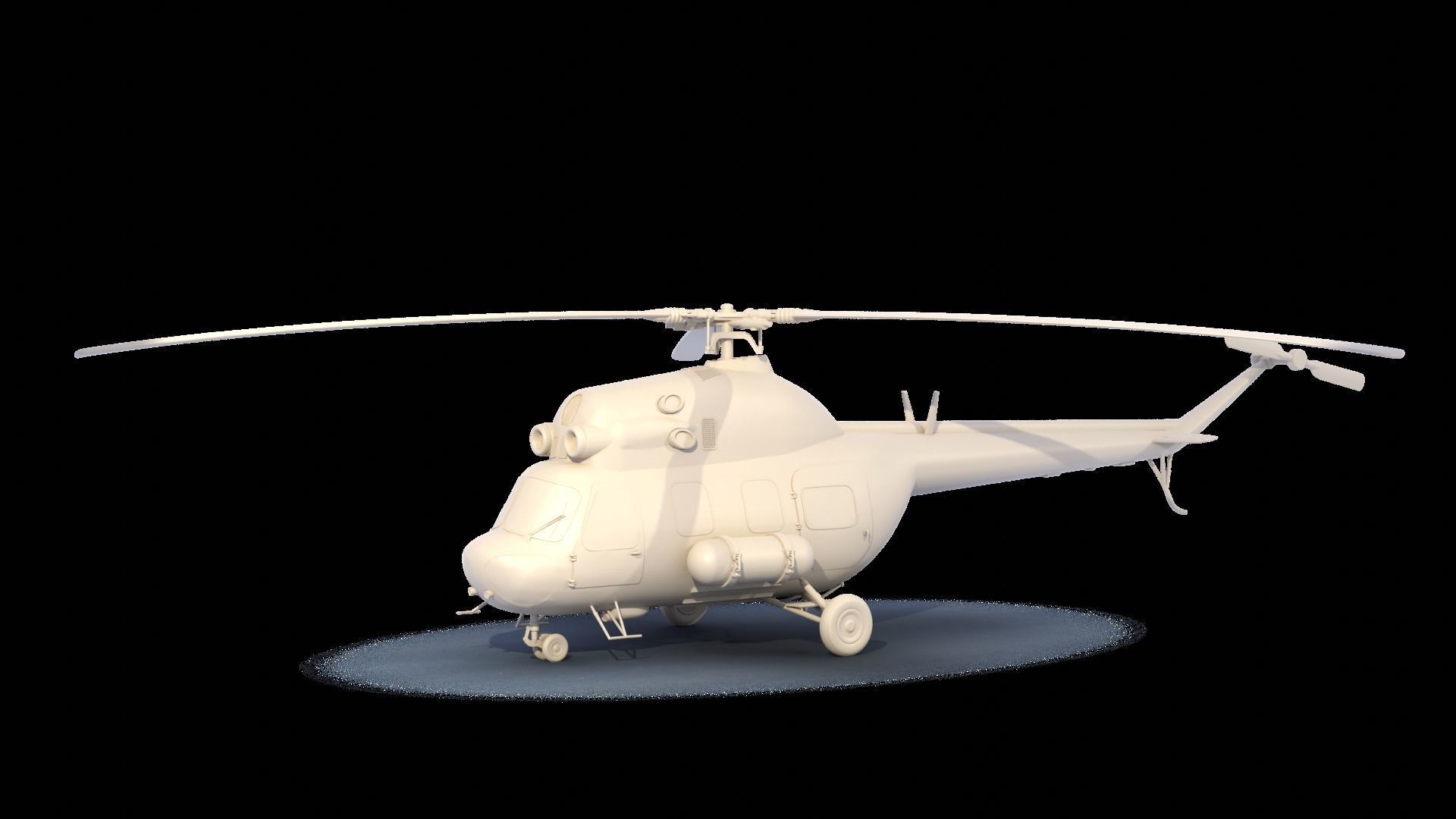 MI-2 helicopter 3D print model_1