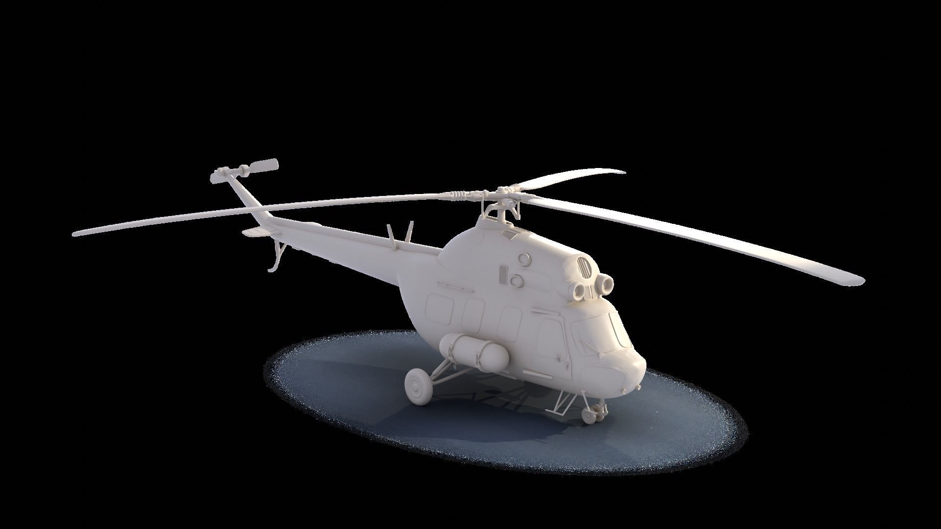 MI-2 helicopter 3D print model_2