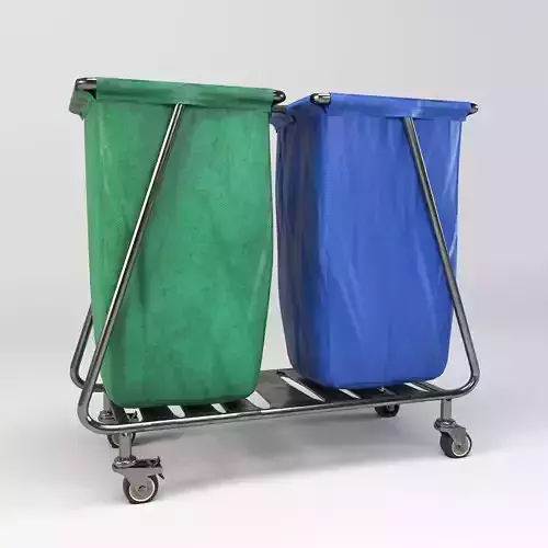 Stainless steel hotel medical hospital waste trolley