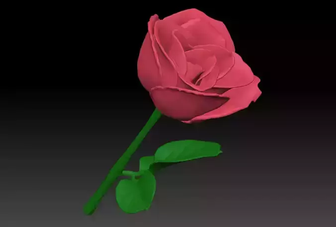 A rose 3D printed STL model Download Rose