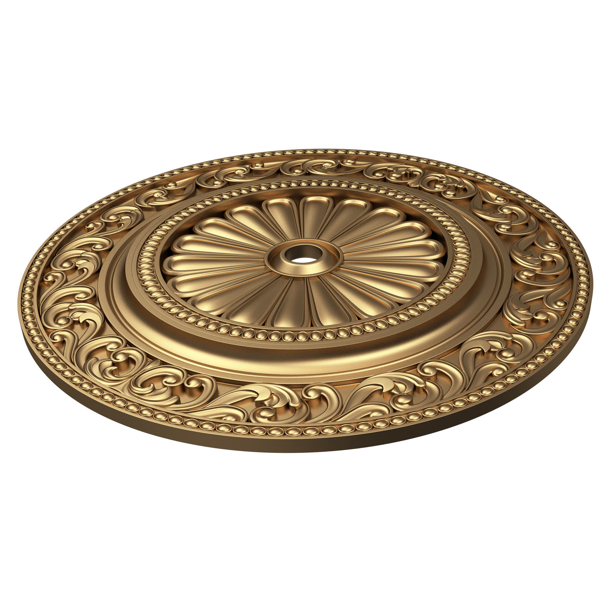 Ceiling Rosette 01 Low-poly 3D model_5