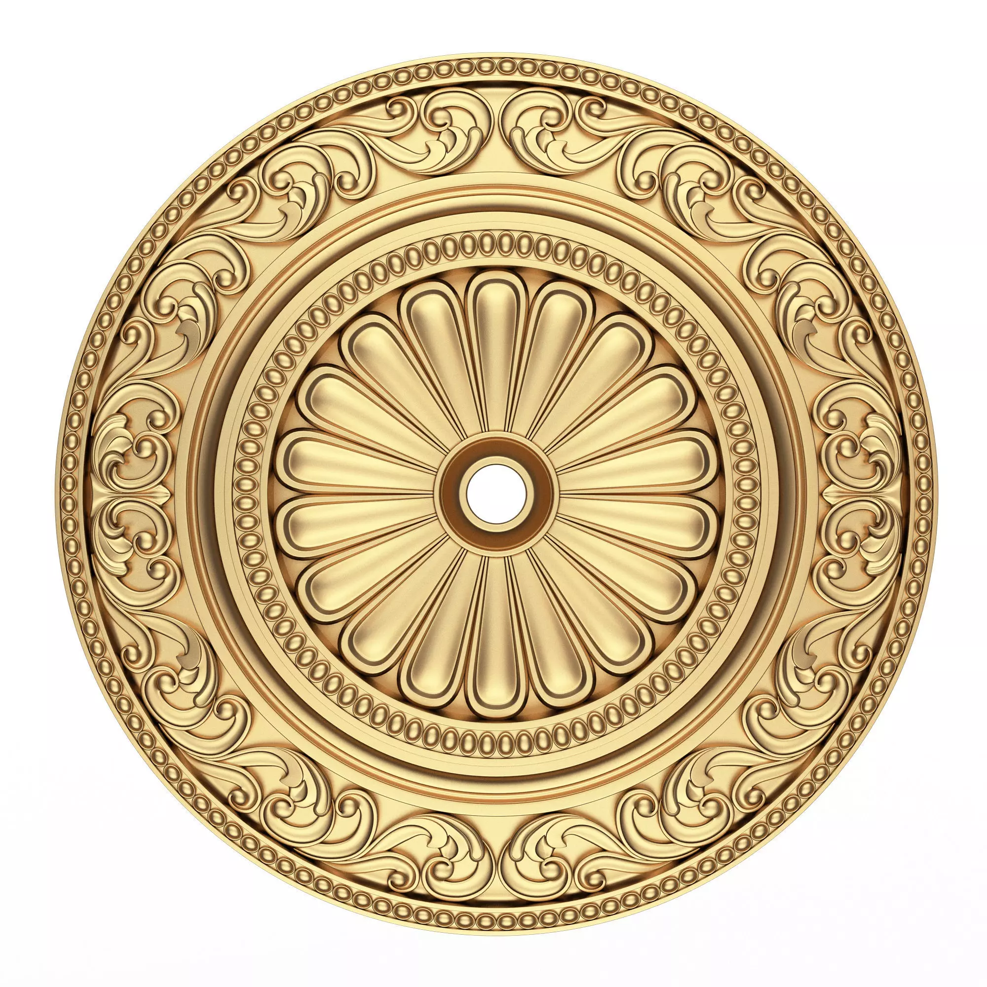 Ceiling Rosette 01 Low-poly 3D model_0