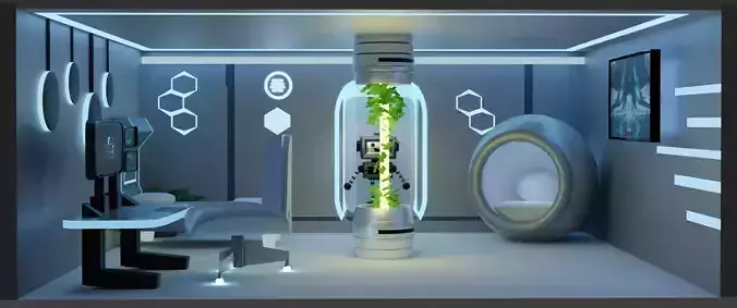SCI-FI GAME ROOM 3D model