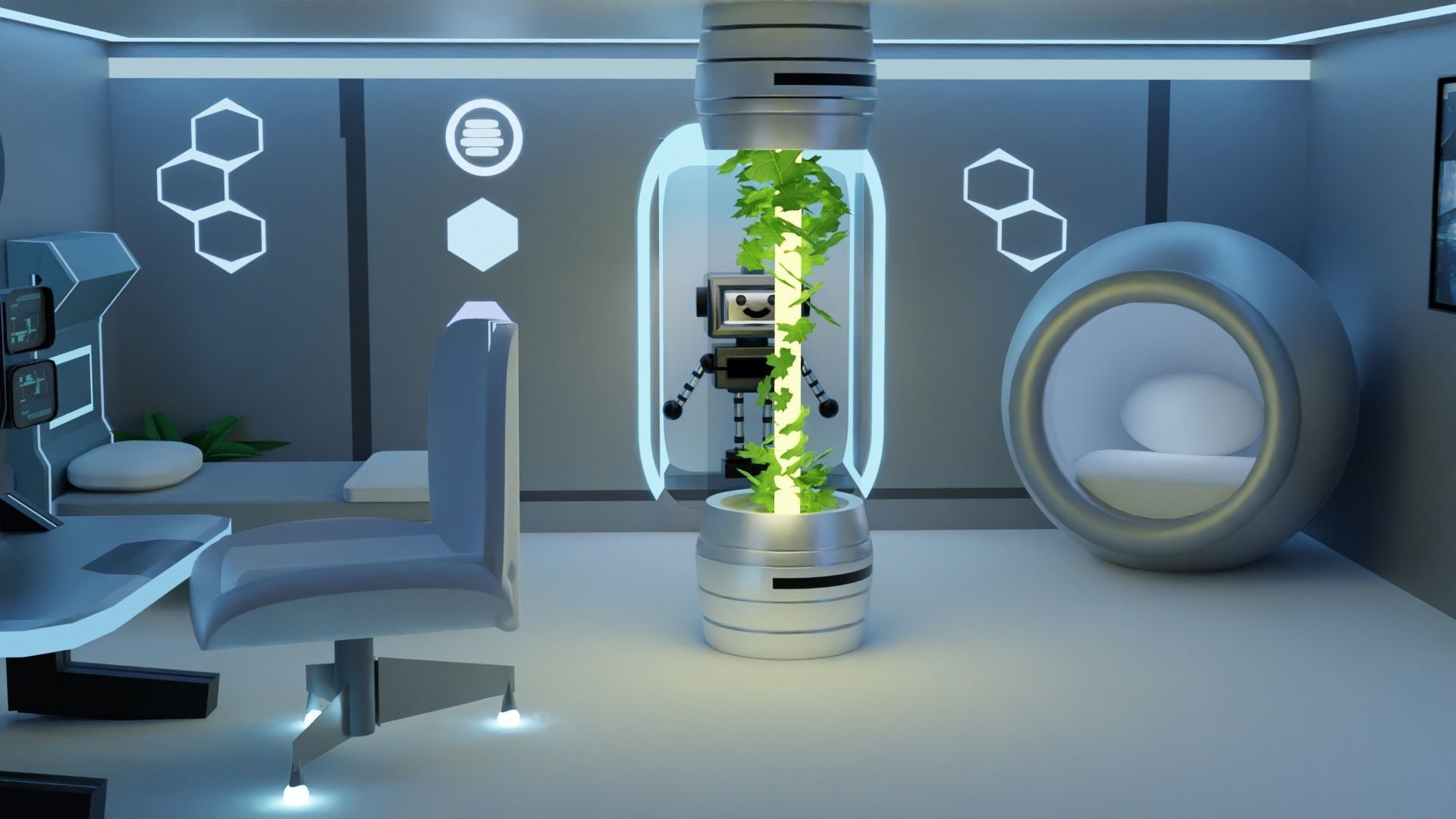 SCI-FI GAME ROOM 3D model_1