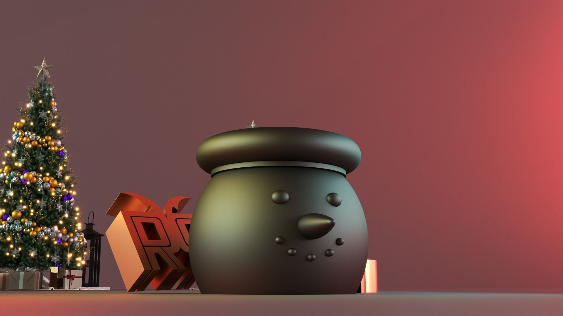 Snowman tealight warmer candle 3D print model_6