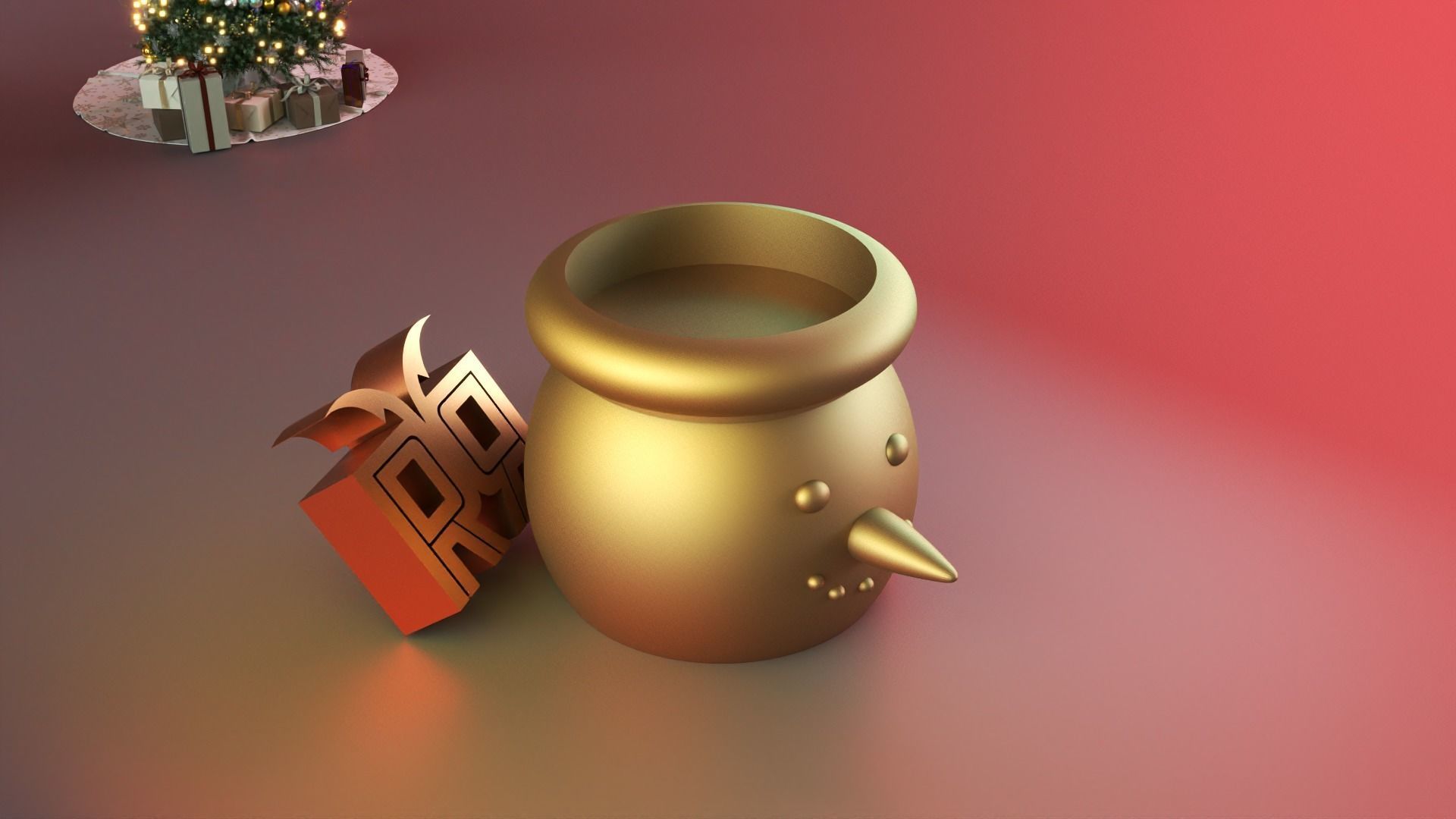 Snowman tealight warmer candle 3D print model_1