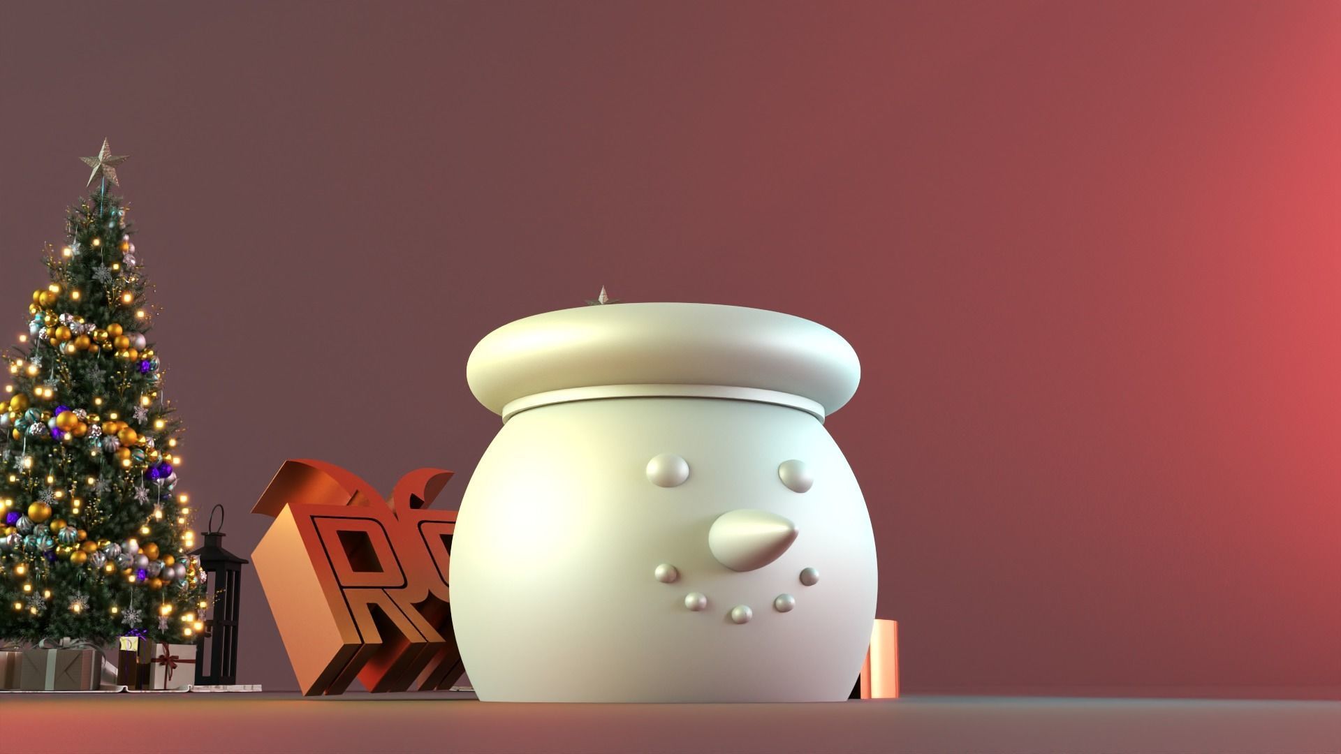 Snowman tealight warmer candle 3D print model_5