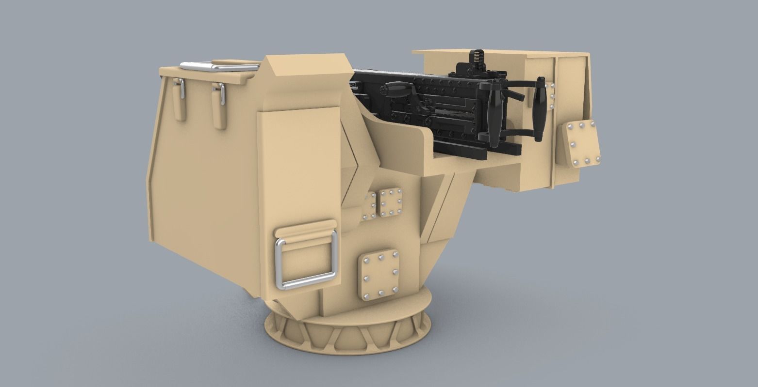 RCWS Eagle 2  Low-poly 3D model_2