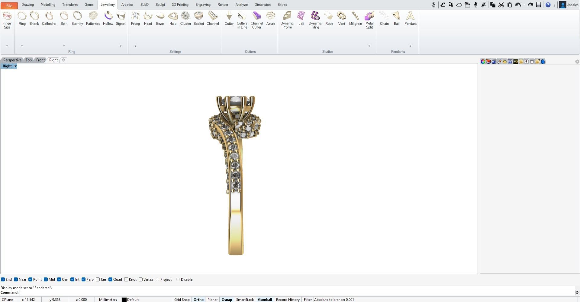 Solitaire Engagement Ring 3D print model_6