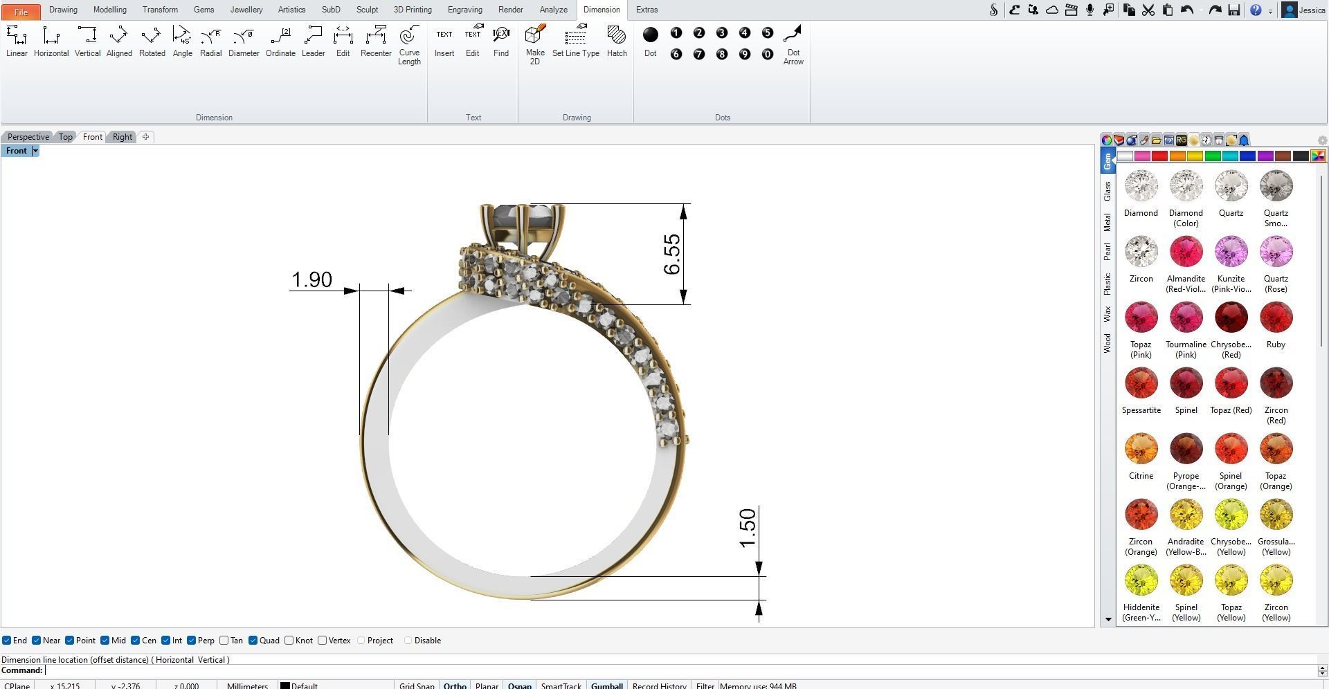 Solitaire Engagement Ring 3D print model_4