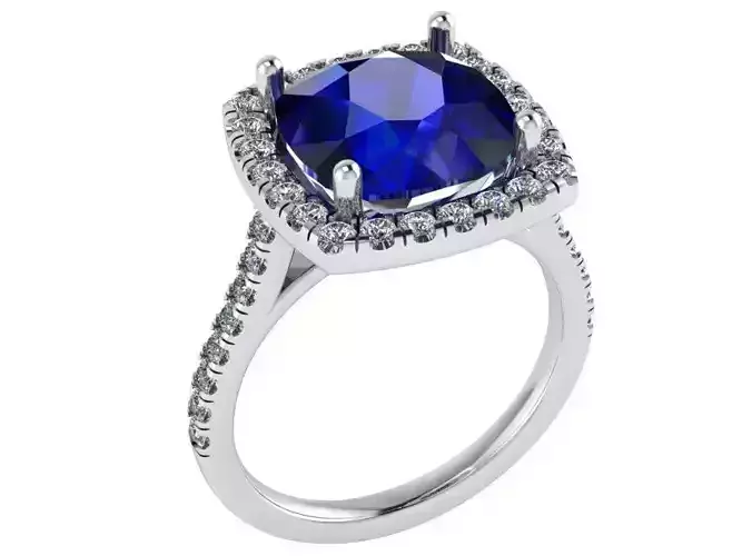 Cushion Halo Ring 0179