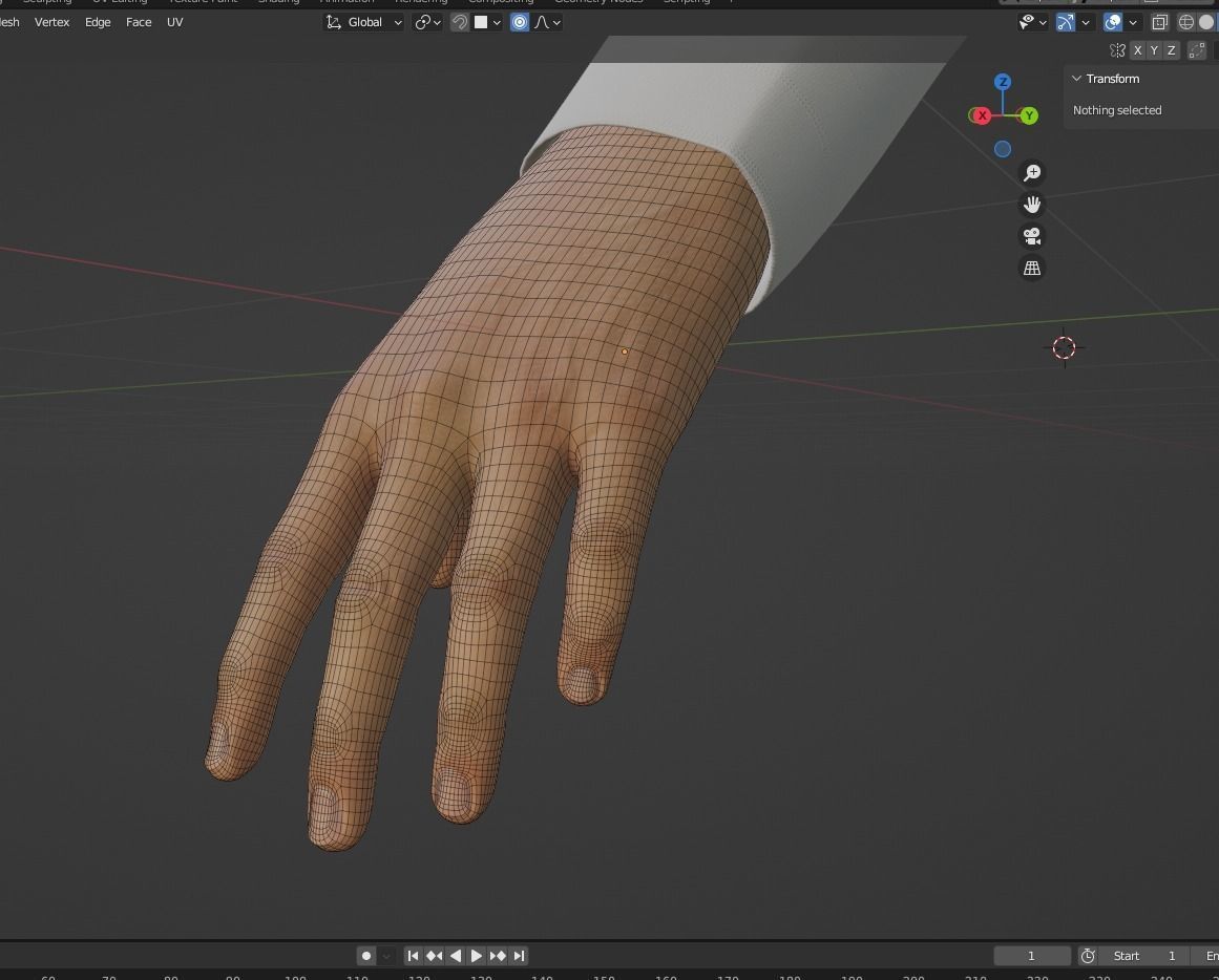 Male hands 3D model_4