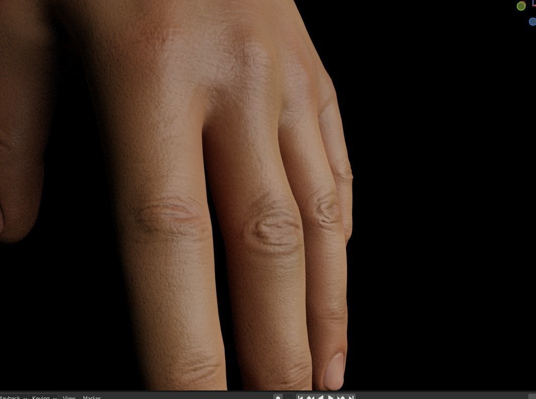 Male hands 3D model_2