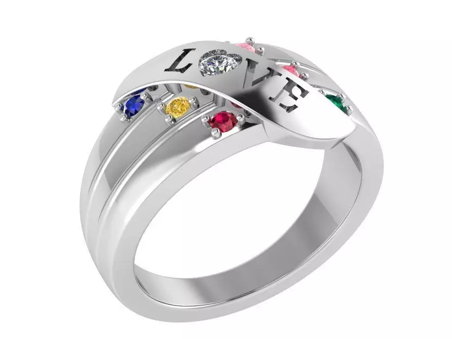 Love Ring 0181 3D print model