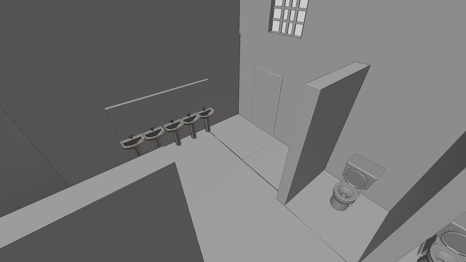 3D Scene of Public Bathroom 3D model_11