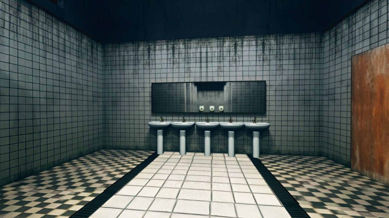 3D Scene of Public Bathroom 3D model_2