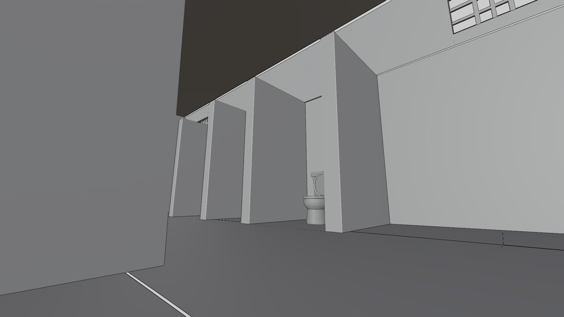 3D Scene of Public Bathroom 3D model_9