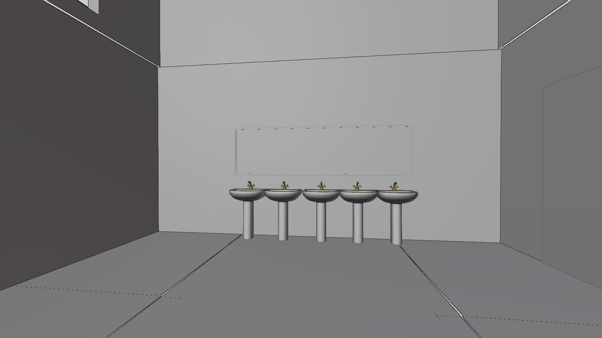 3D Scene of Public Bathroom 3D model_8