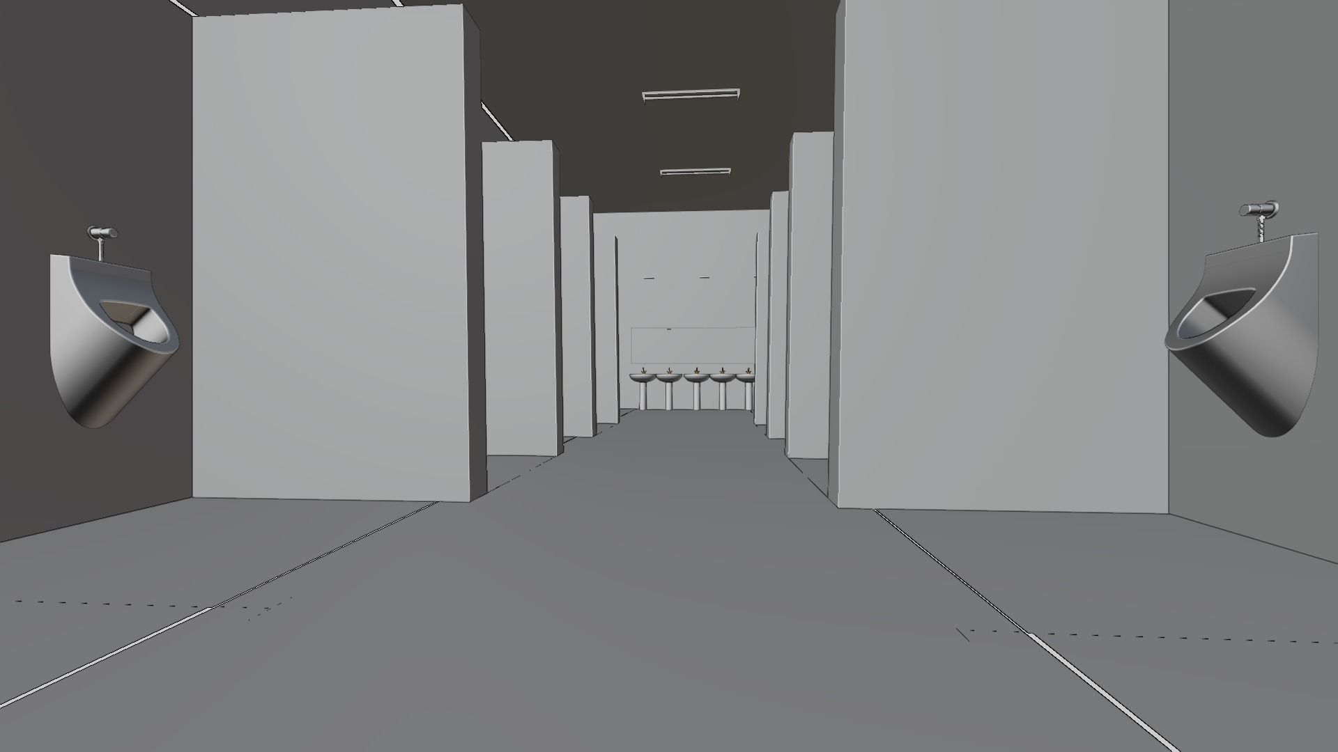 3D Scene of Public Bathroom 3D model_6