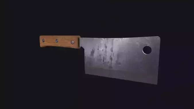 Butcher Knife Low-poly 3D model