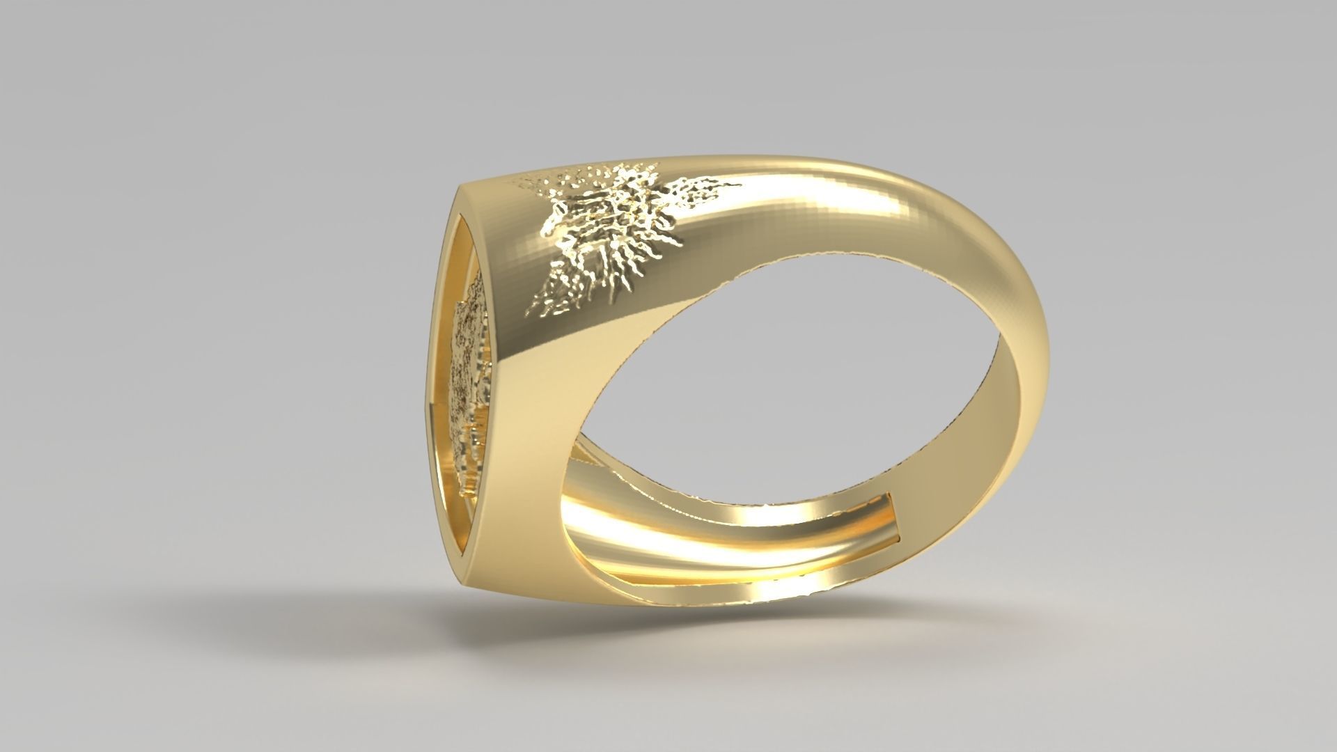 Ukrainian Ring 3D print model_8
