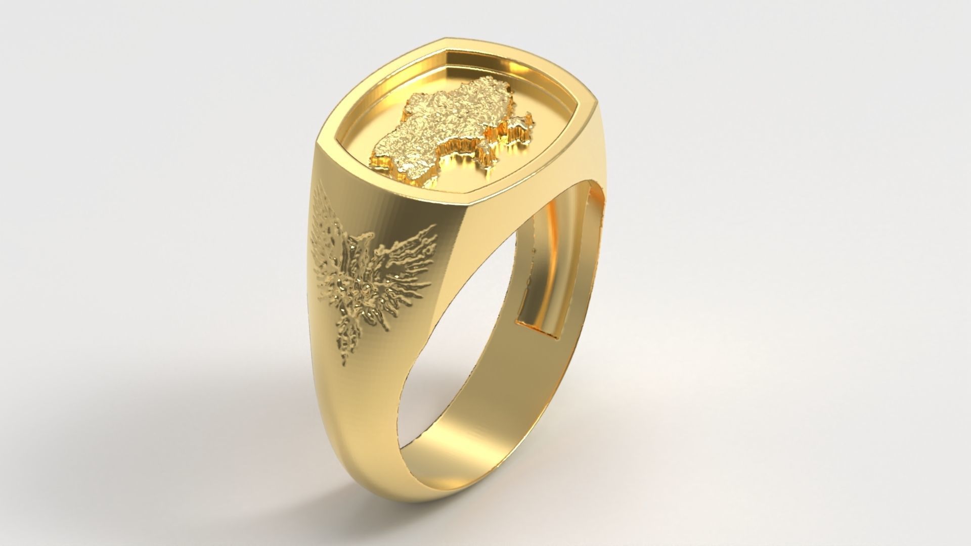 Ukrainian Ring 3D print model_14