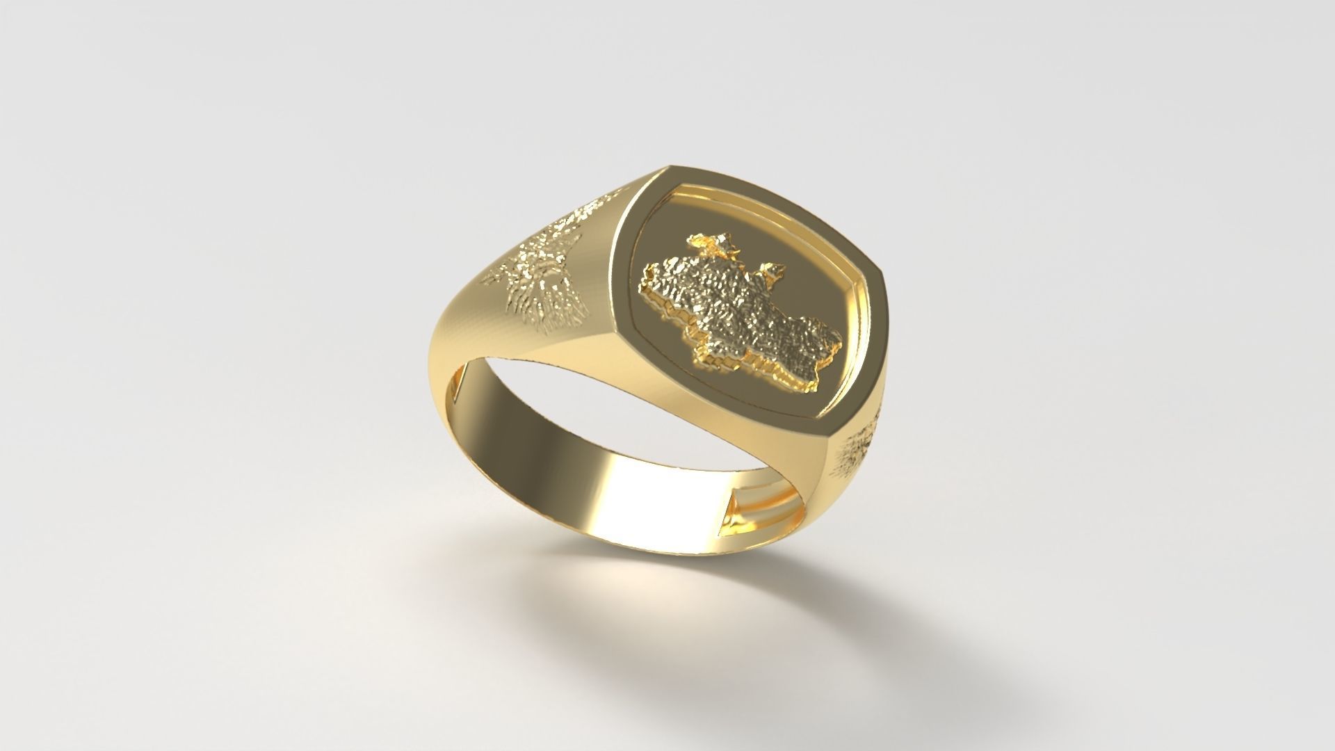 Ukrainian Ring 3D print model_4