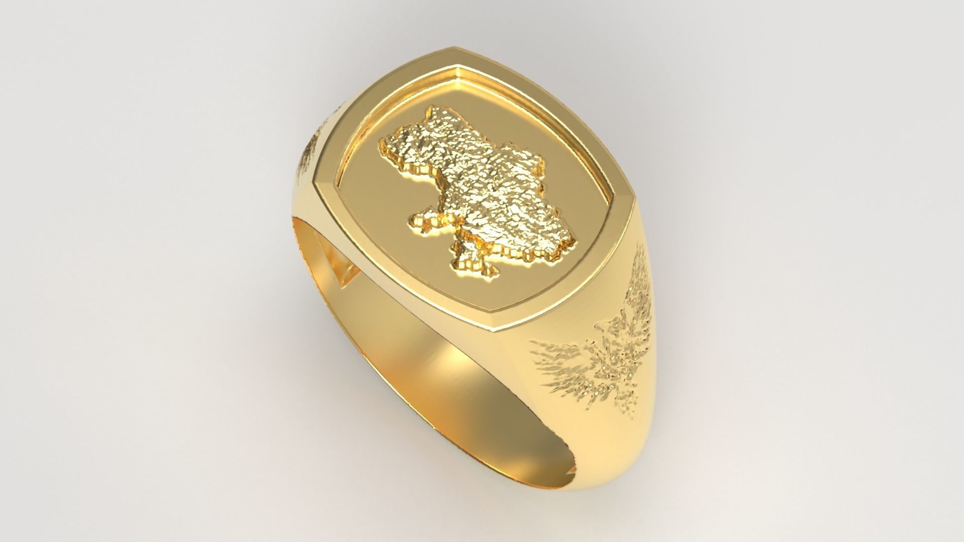 Ukrainian Ring 3D print model_21