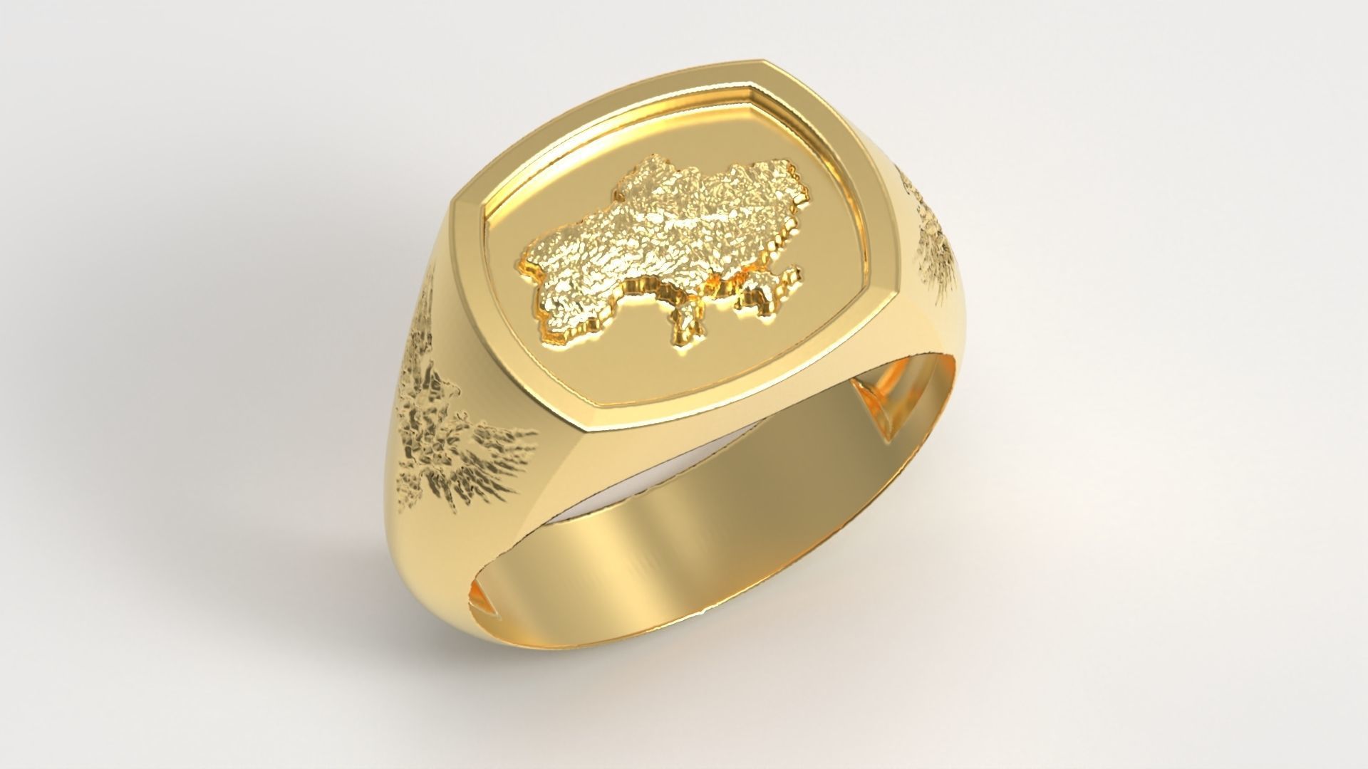 Ukrainian Ring 3D print model_2