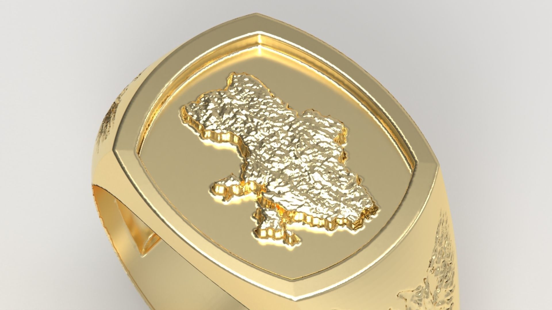 Ukrainian Ring 3D print model_18