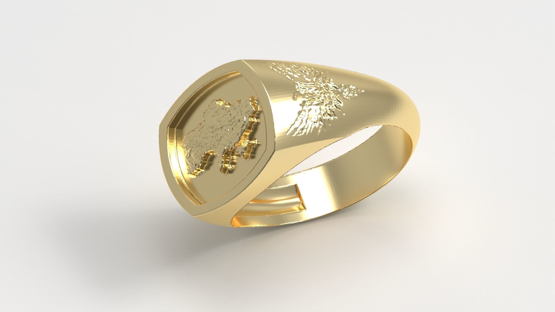 Ukrainian Ring 3D print model_6