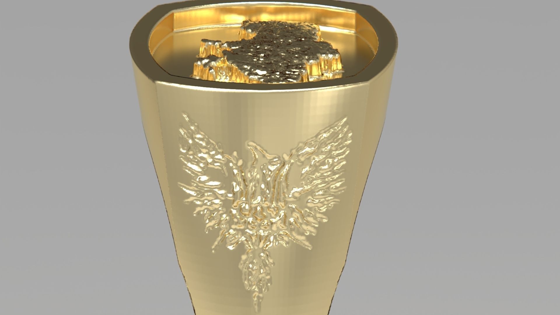 Ukrainian Ring 3D print model_17