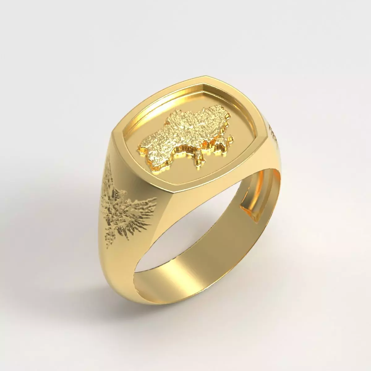 Ukrainian Ring 3D print model_0