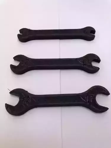 wrench set 6 sizes left handers 3D print model