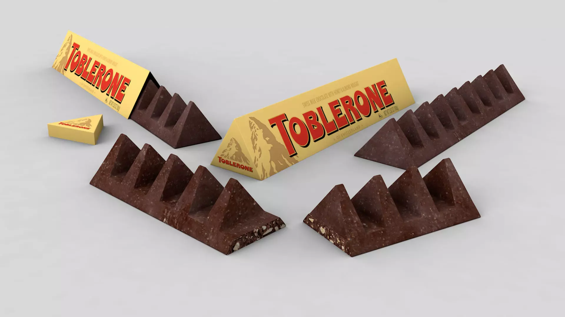 Toblerone Milk Chocolate Bar 3D model