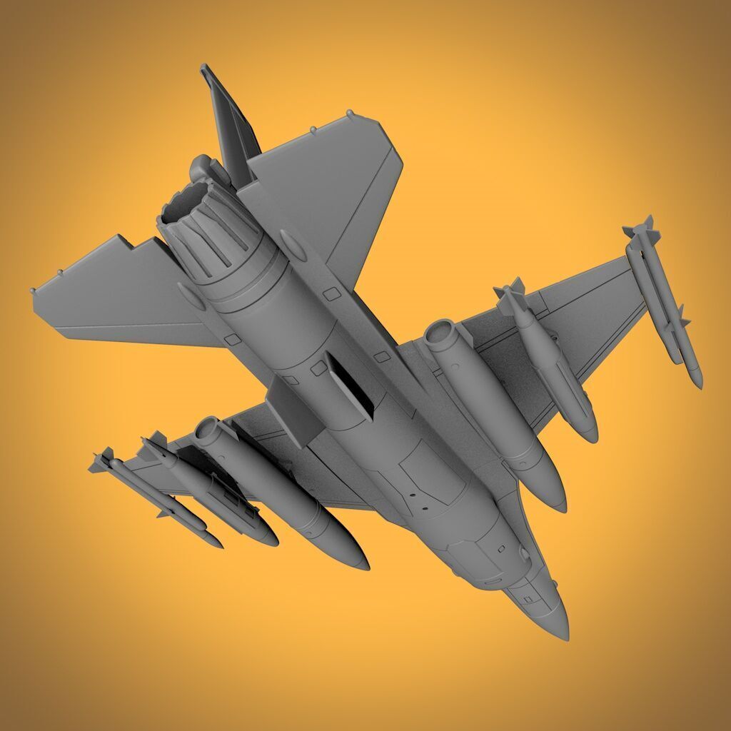 F-16 FIGHTING FALCON SCALE 1-72 PRINTABLE STL FILES 3D print model_6