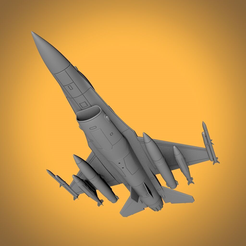 F-16 FIGHTING FALCON SCALE 1-72 PRINTABLE STL FILES 3D print model_1