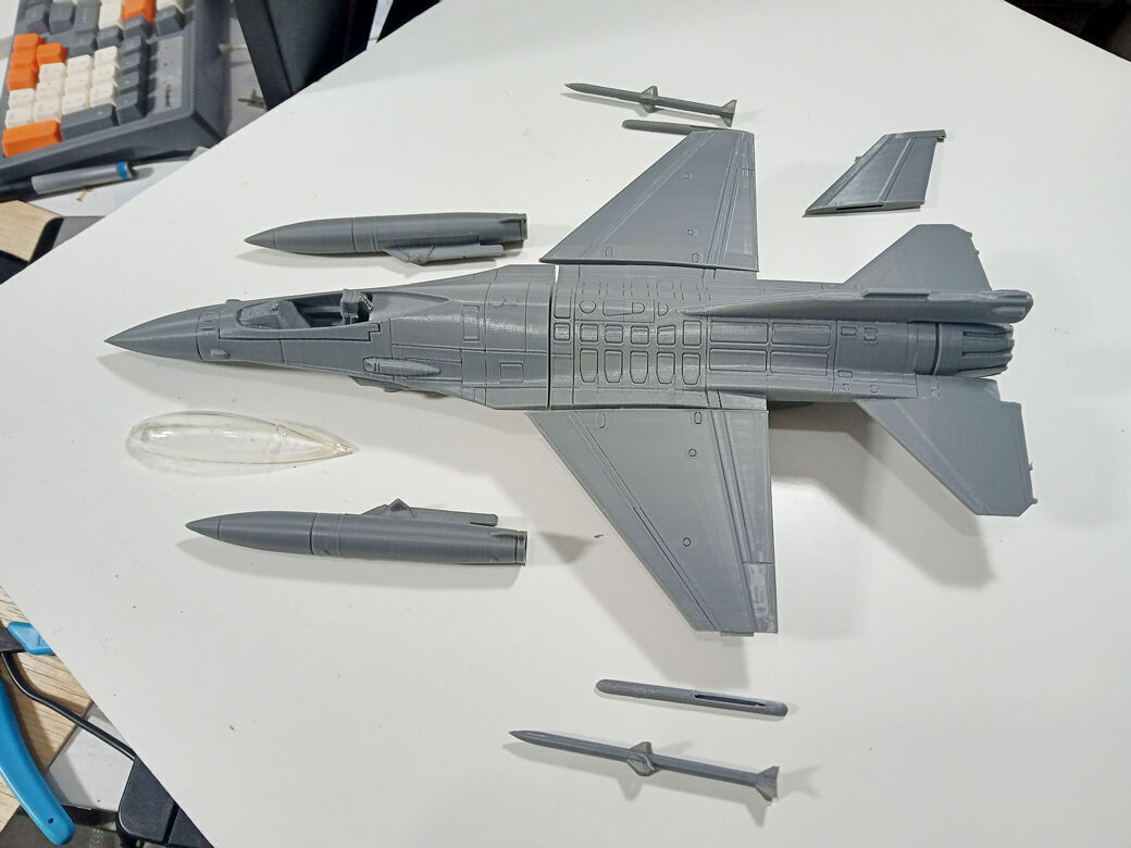 F-16 FIGHTING FALCON SCALE 1-72 PRINTABLE STL FILES 3D print model_2
