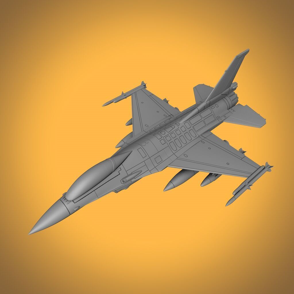 F-16 FIGHTING FALCON SCALE 1-72 PRINTABLE STL FILES 3D print model_7