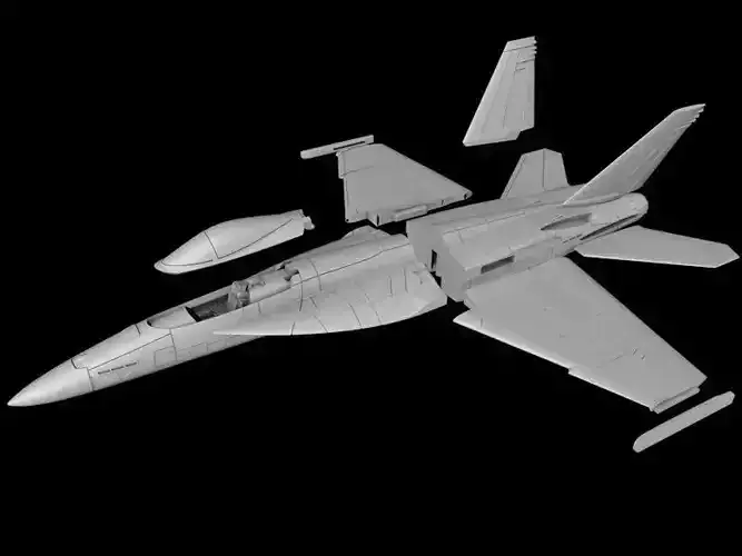 F-18 HORNET SCALE 1-72 PRINTABLE STL FILES
