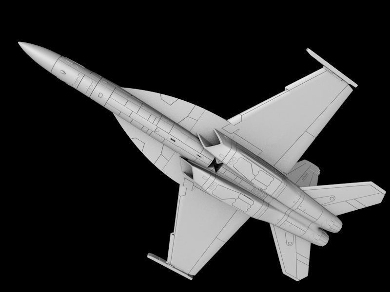 F-18 HORNET SCALE 1-72 PRINTABLE STL FILES 3D print model_3
