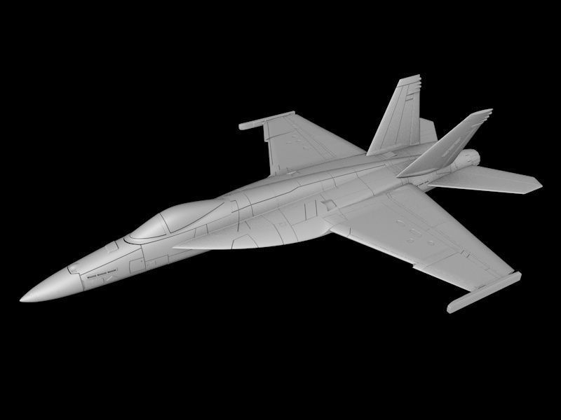 F-18 HORNET SCALE 1-72 PRINTABLE STL FILES 3D print model_2
