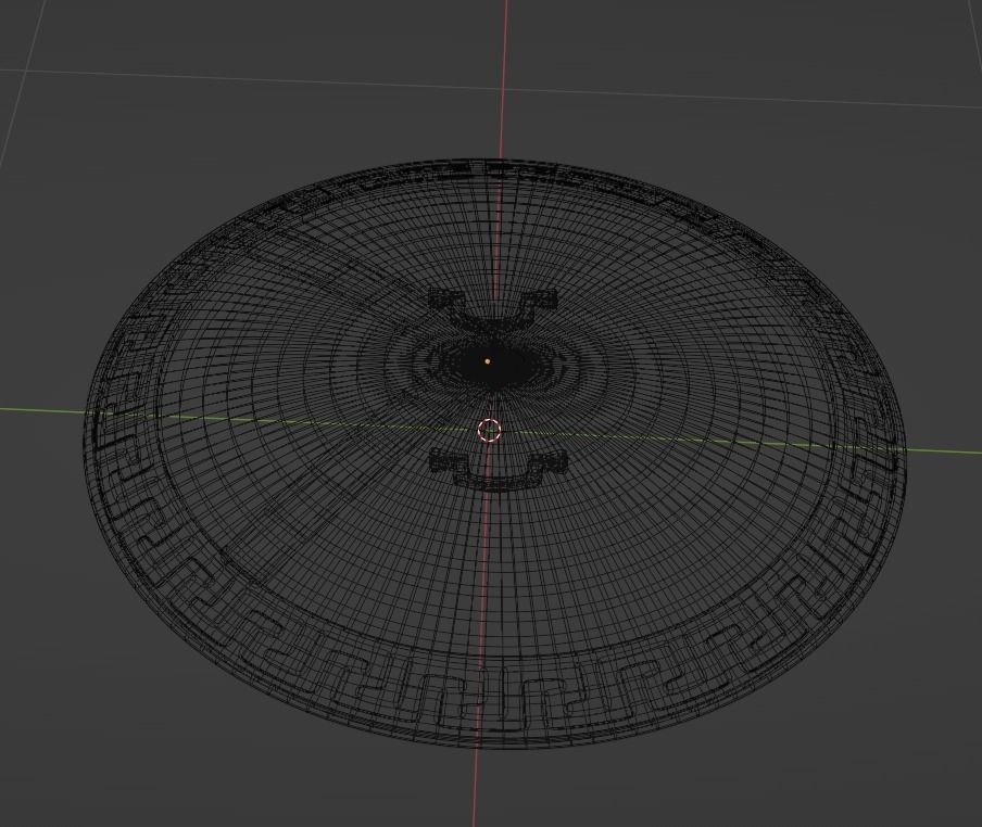 Spartan shield 3D model_2