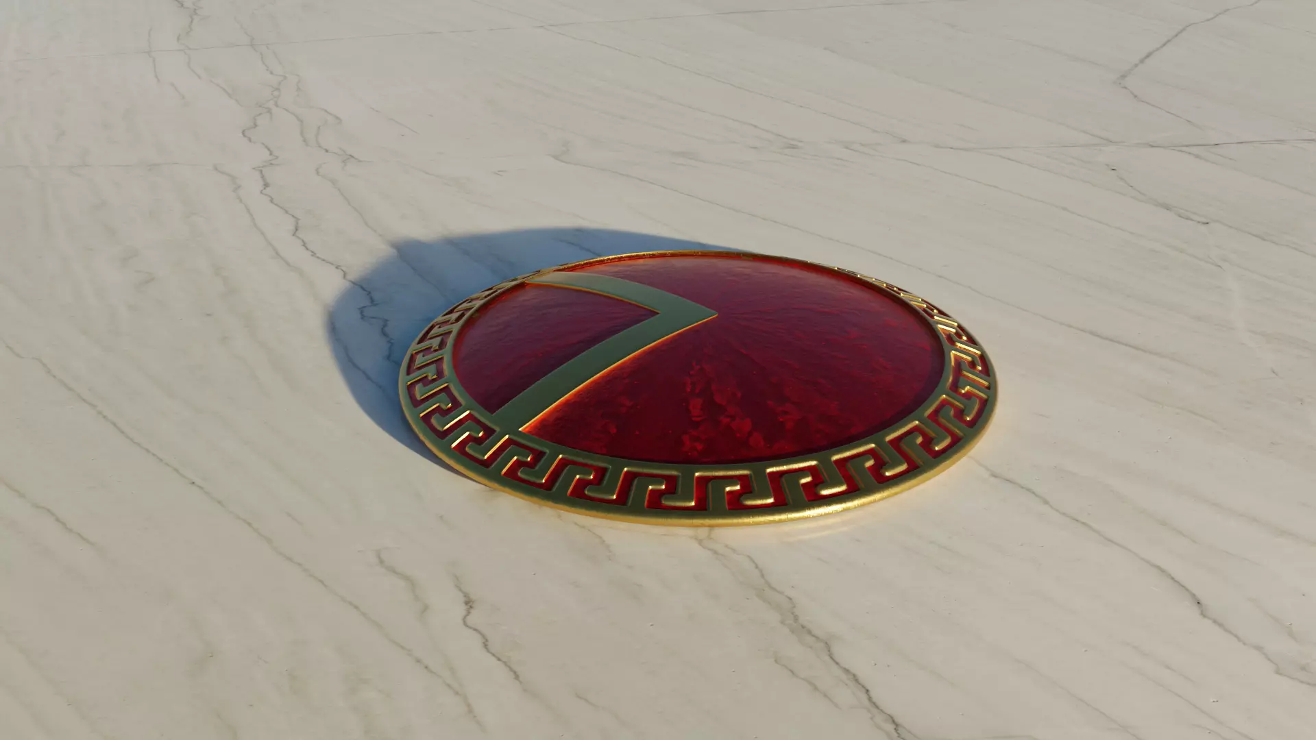 Spartan shield 3D model_0